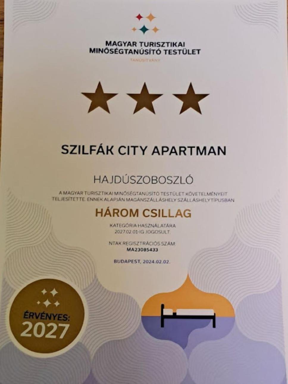 Szilfak City Apartman Hajdúszoboszló Exterior foto